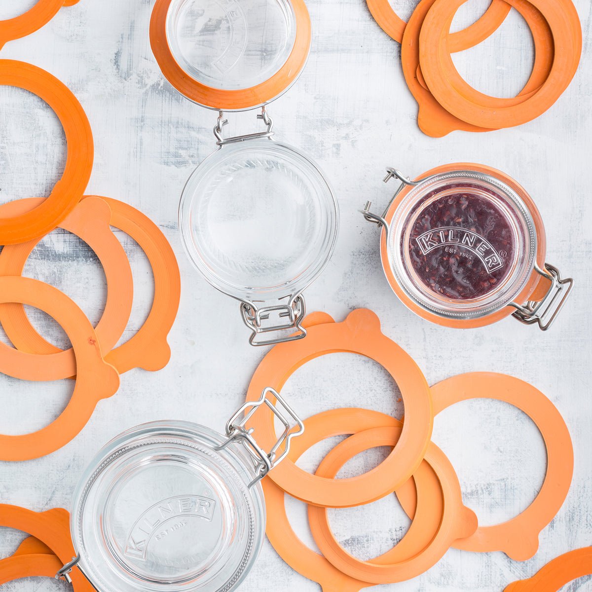 Kilner 0025.489 6er Pack Einkochringe Para 0.35-2 Liter