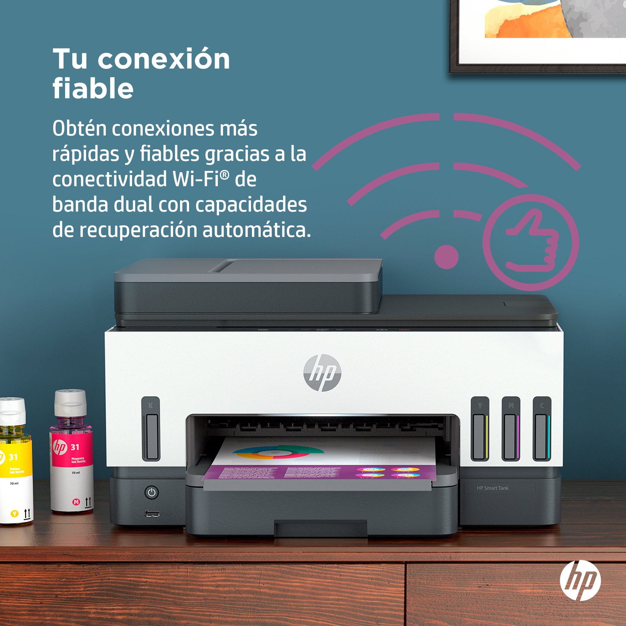 EAN 0195908302643 - HP Smart Tank 7605 All-in-One Printer Inyección de tinta térmica A4 4800 x 1200 DPI 15 ppm Wifi imagen 10