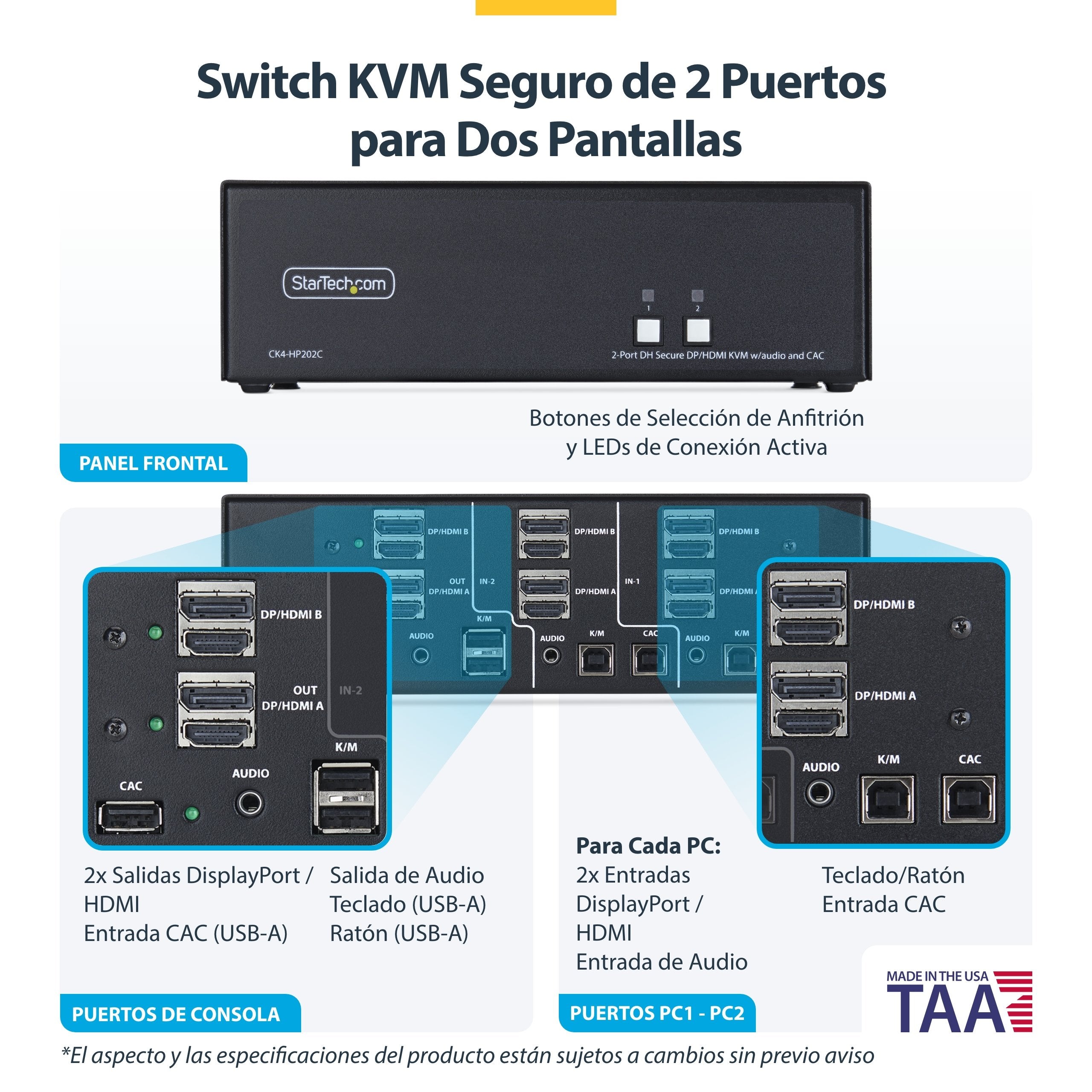 Startech.Com Kvm-/Audio-/Usb-Switch - 2 X Kvm/Audio/Usb