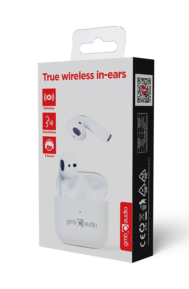 EAN 8716309121941 - Gembird TWS-MLA-GW auricular y casco Auriculares Inalámbrico Dentro de oído Llamadas/Música USB Tipo C Bl imagen 7