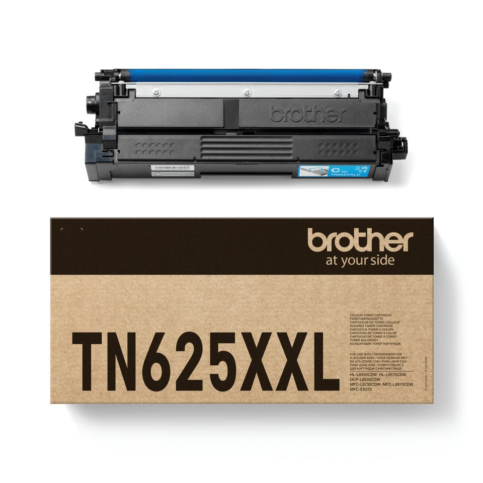 EAN 4977766843607 - Brother TN-625XXLC cartucho de tóner 1 pieza(s) Original Cian imagen 1