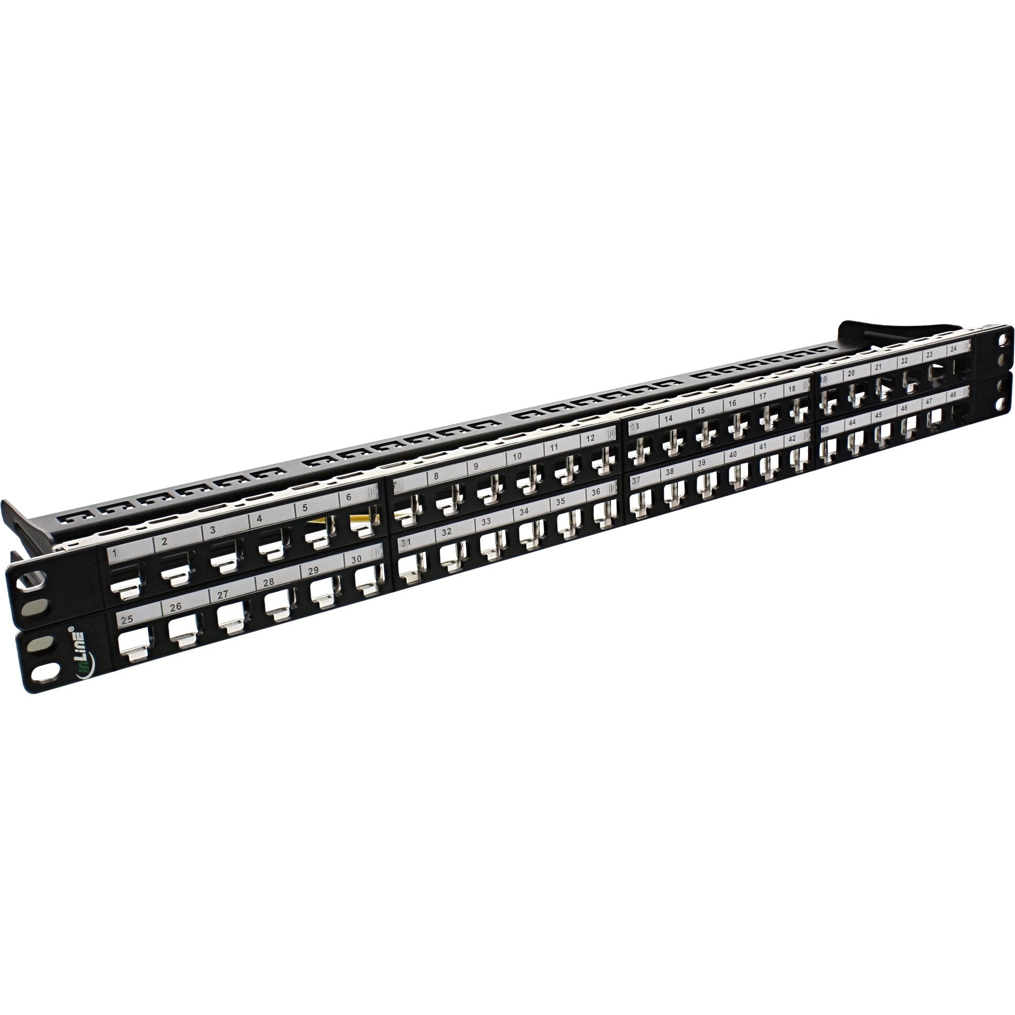 Patch Panel Inline Blank 19" Para 48 Puertos Rj45 Keystones 1u Negro