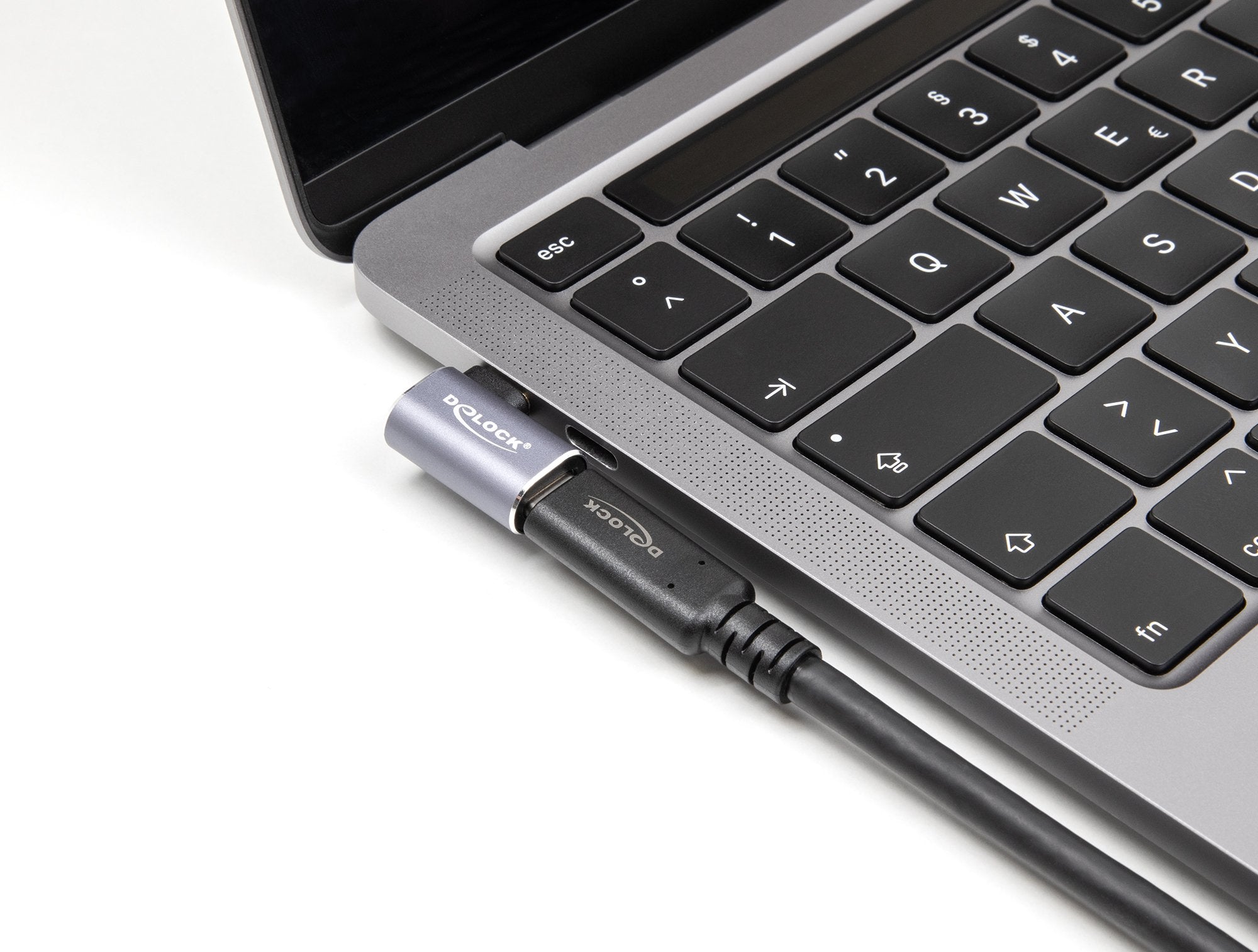 Delock 60287 Usb Adaptador 40 Gbps Usb Type-C Pd 3.1 240 W Macho A Puerto Hembra Sesgado Hacia La Izquierda Y Hacia La Derecha 8k 60 Hz Metal
