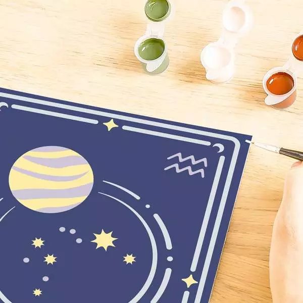 Ravensburger Creart - Signo Zodiacal Acuario, Pintura 23738