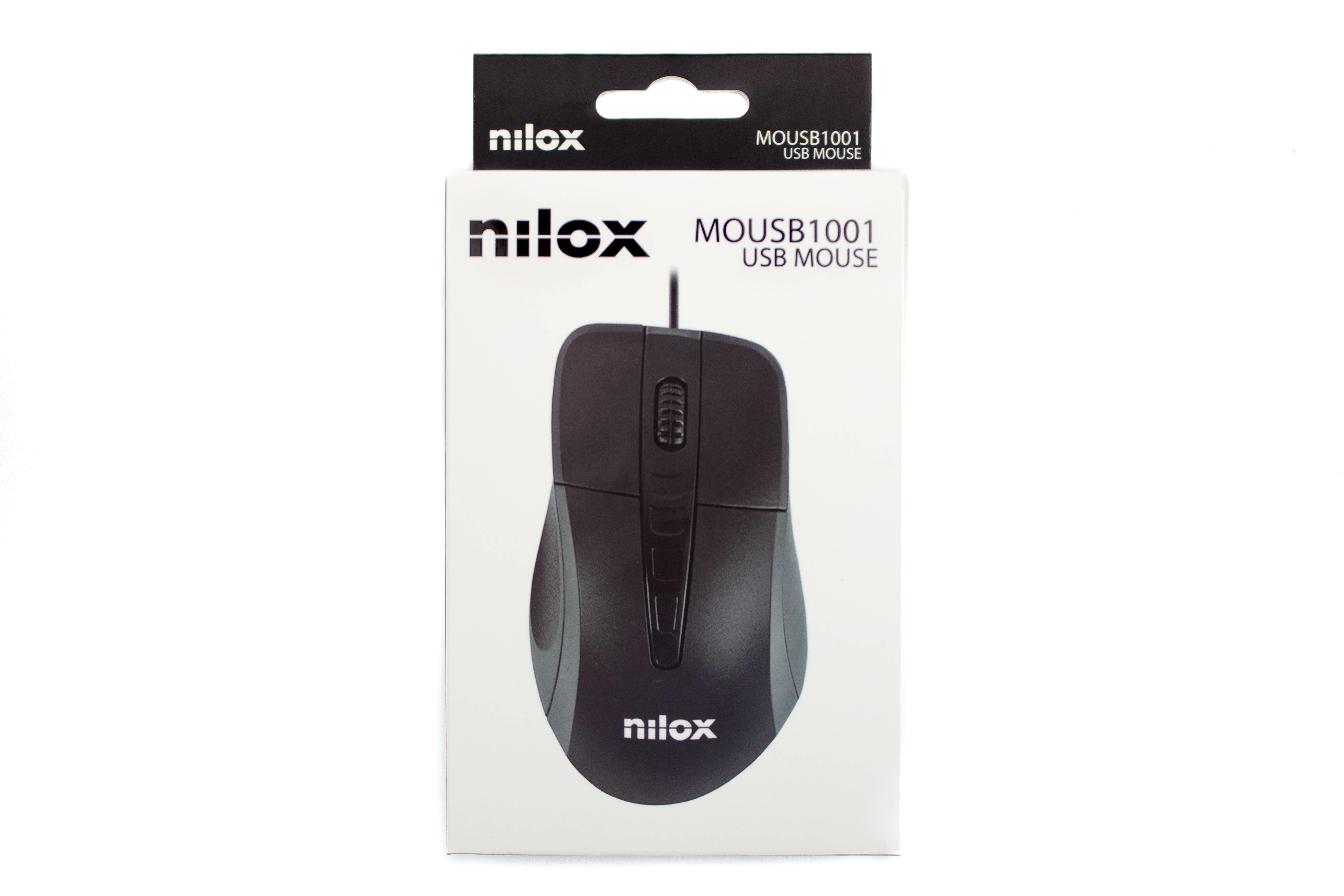 Nilox Ratón Cable Usb 1000ppp Negro