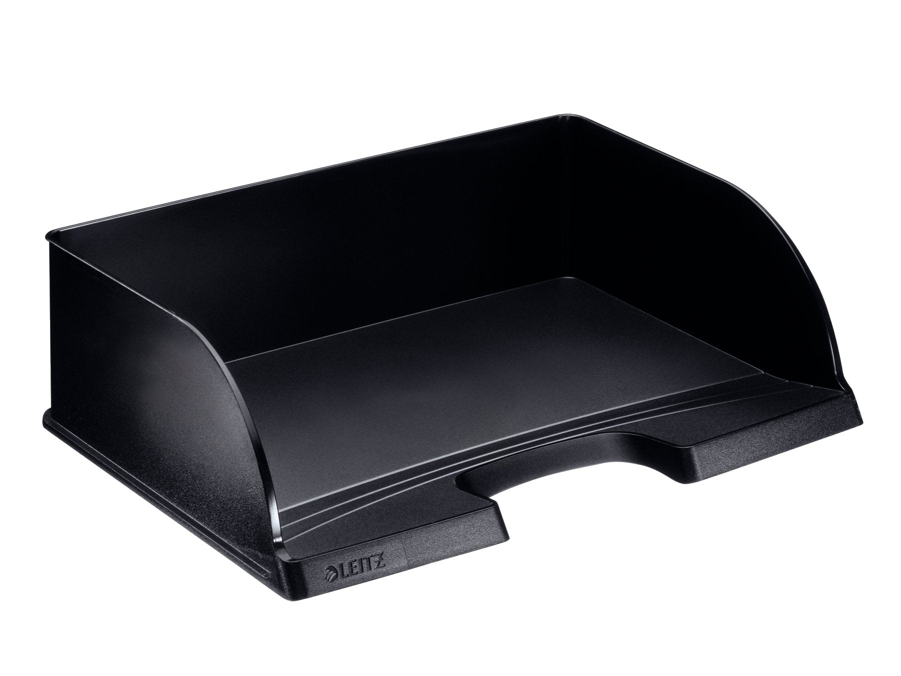 Leitz Plus Jumbo Bandeja Portadocumentos De Gran Capacidad - Acceso Apaisado - Hasta 10uds Apilables - Negro