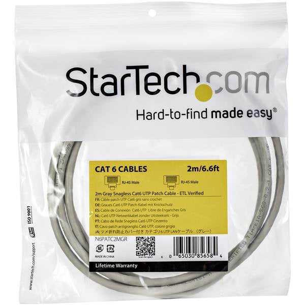 EAN 0065030856584 - StarTech.com N6PATC2MGR cable de red U/UTP (UTP) imagen 4