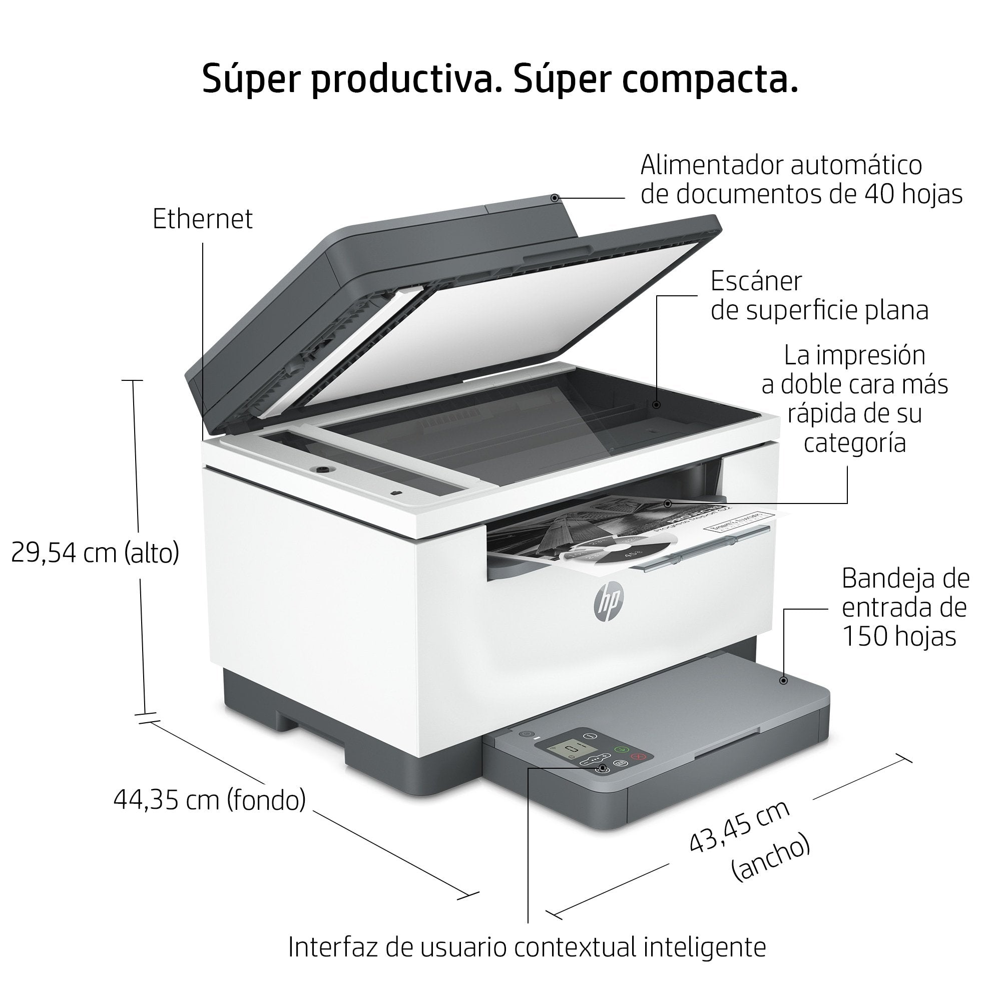 Hp Impresora Multifuncon Laserjet Pro M234sdn, A4, Monocromo, Jet Intell, 29ppm, Resolucion 1200dpi , Duplex, Red, 3 Años