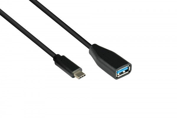 Alcasa 2811-Otg Cable Usb Usb 3.2 Gen 1 (3.1 Gen 1) 0,1 M Usb C Usb A Negro