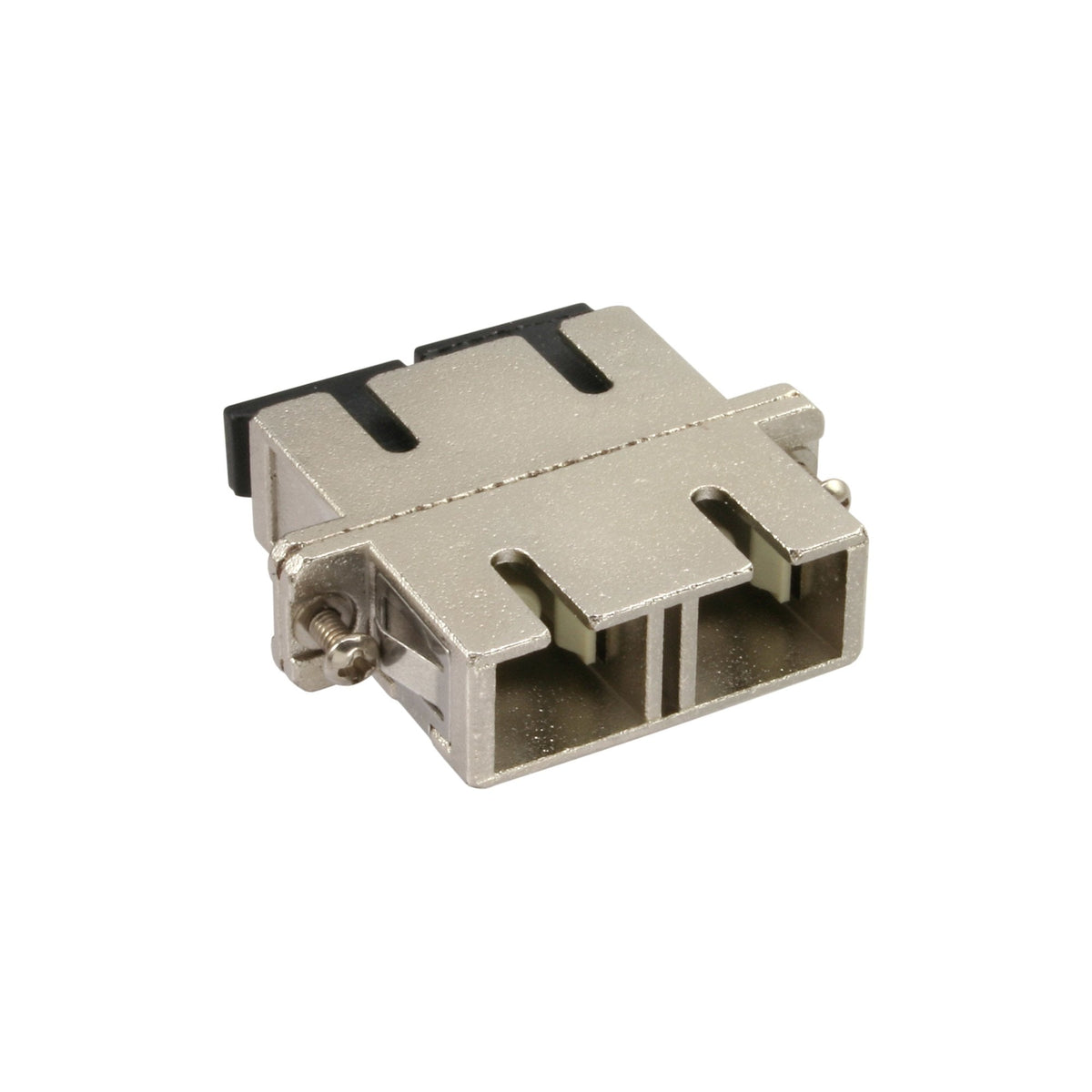 Adaptador Metálico De Fibra Óptica Inline Duplex Sc/Sc Mm Funda De Cerámica Con Brida