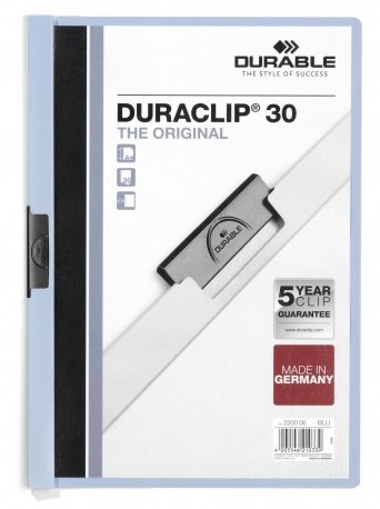 Durable Carpeta Dossier Pinza Duraclip 30 Azul Claro A4 -25u-