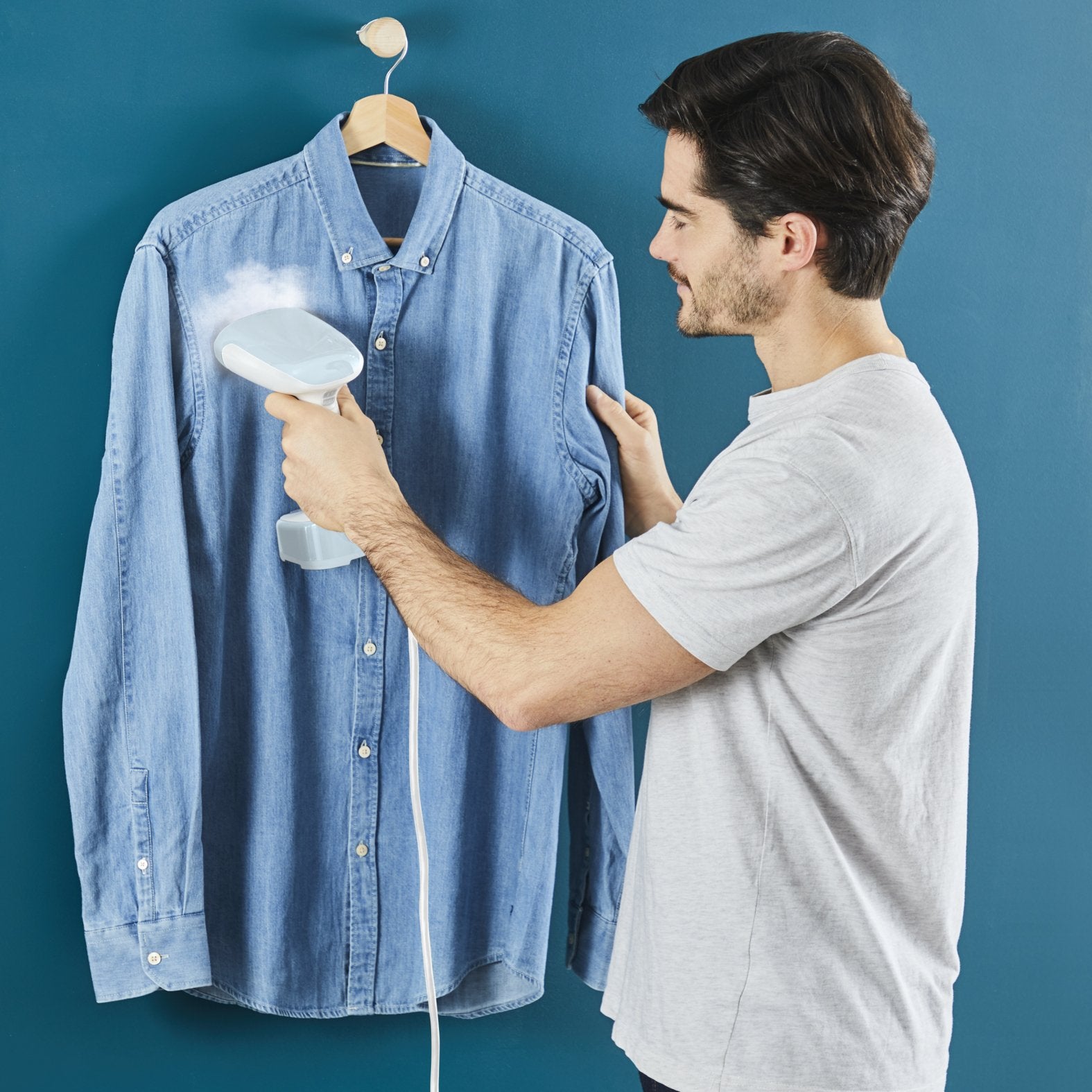 Tefal Dt3041e1 Garment Steamer, White Blue