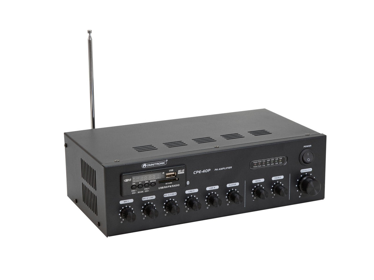 Omnitronic 80709605 Amplificador De Audio Potencia/Phase Negro
