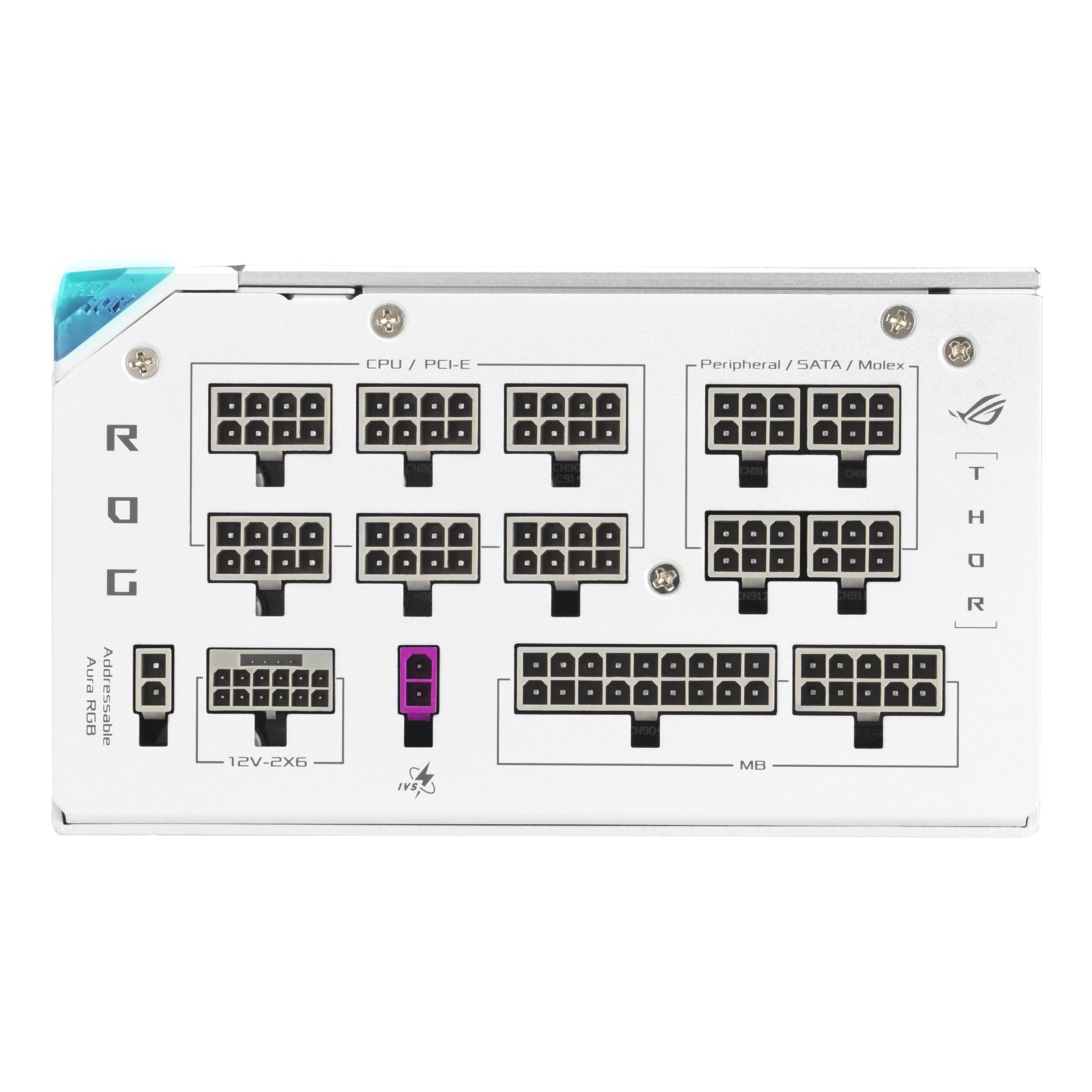 EAN 4711636125420 - ASUS ROG -THOR-1200P3-WHITE-GAMING unidad de fuente de alimentación 1200 W 20+4 pin ATX ATX Blanco imagen 5