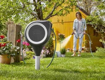 EAN 4078500051965 - Gardena RollUp Carrete de pie Automático Negro, Gris imagen 3