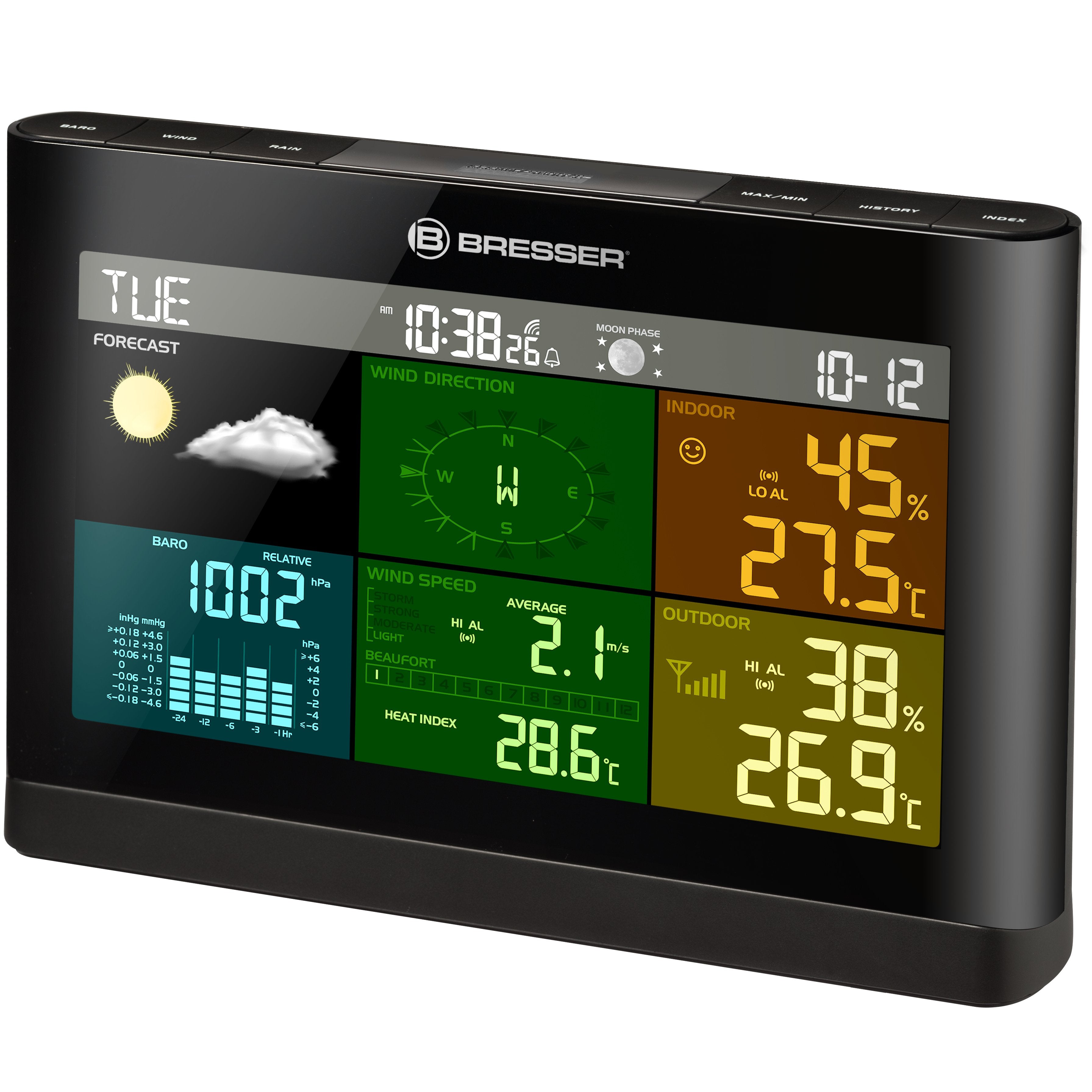 EAN 4007922052335 - Bresser Optics 7002550CM3000 estación meteorológica digital Negro, Gris Batería imagen 2