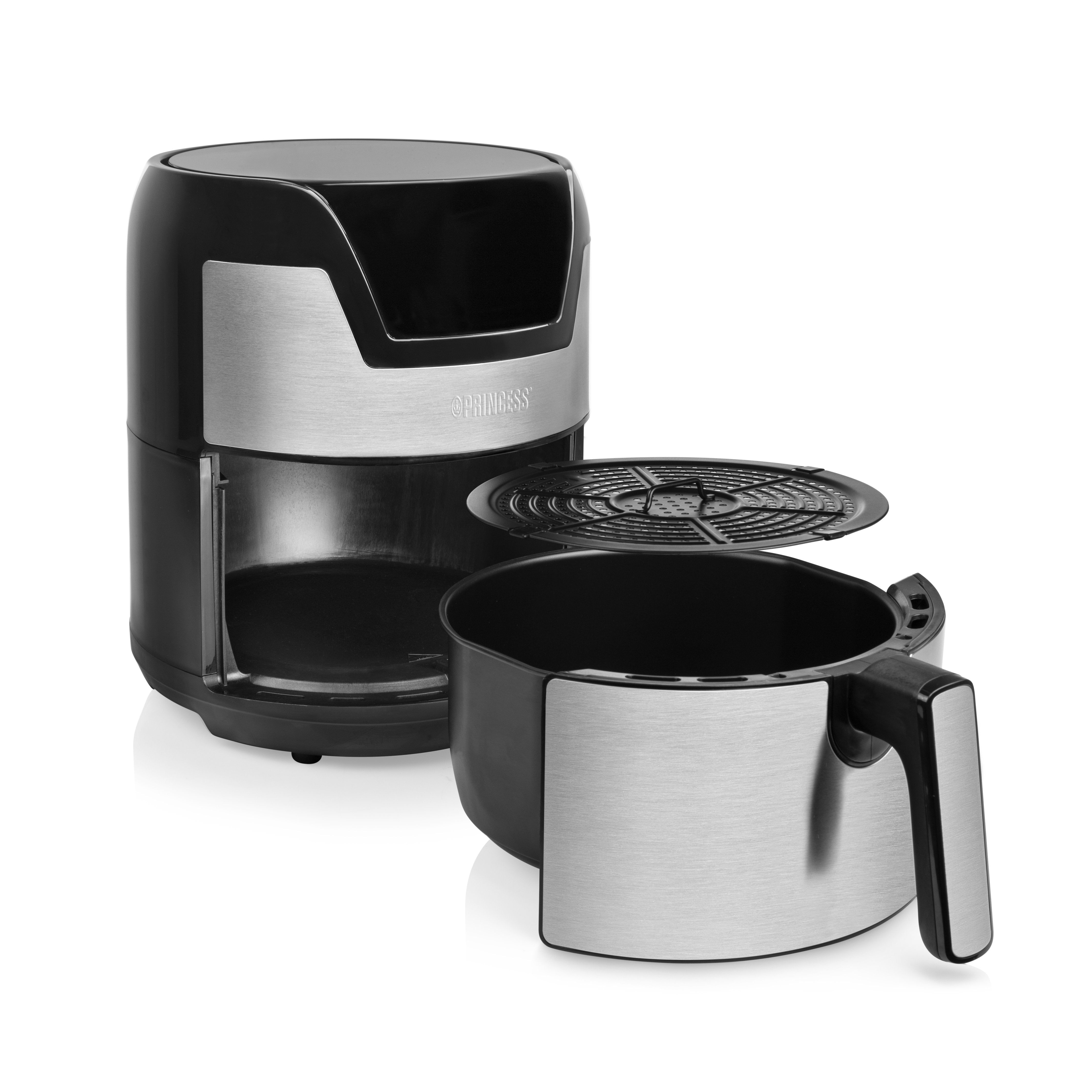 EAN 8713016091475 - Princess 182026 Sencillo 4,5 L Independiente 1500 W Freidora de aire caliente Plata imagen 6