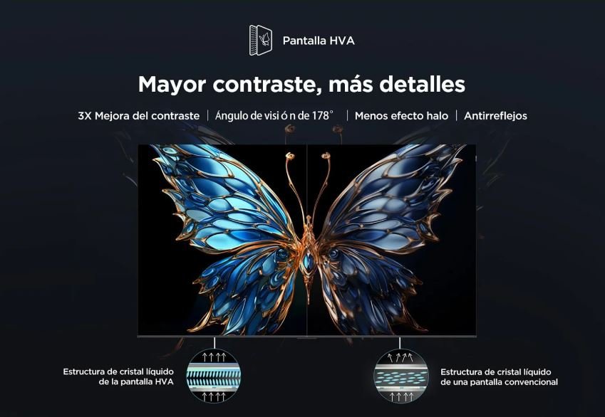 EAN 5901292527037 - TCL P61 65P61KX7 Televisor 165,1 cm (65") 4K Ultra HD Smart TV Negro, Metálico imagen 2