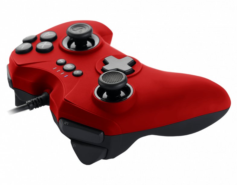 Gamepad Nacon Pc Pcgc-100red 2 Joysticks/6 Botones/2 Gatillos/Cruceta/Con Cable Pcgc-100red