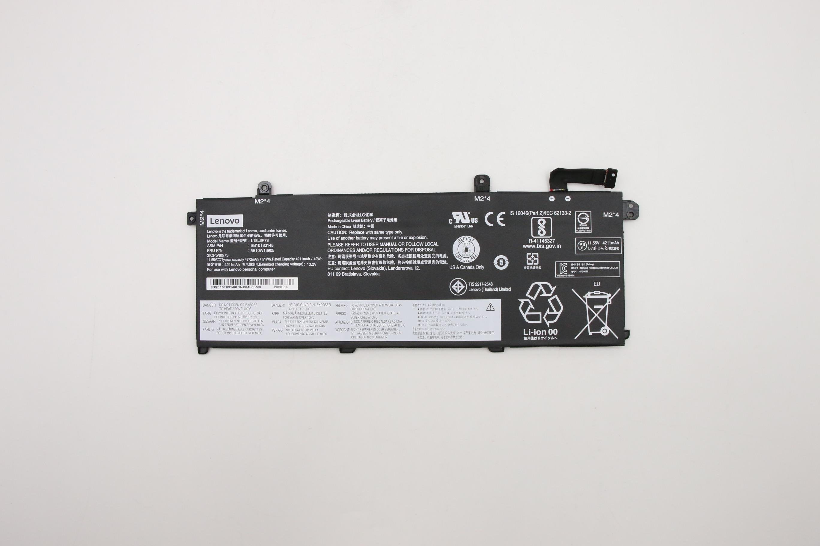 EAN 5704174215059 - Lenovo 5B10W13905 refacción para laptop Batería imagen 1