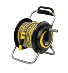 Kärcher 2.645-372.0 Carrete De Manguera De Jardín Carrete De Pie Negro, Amarillo