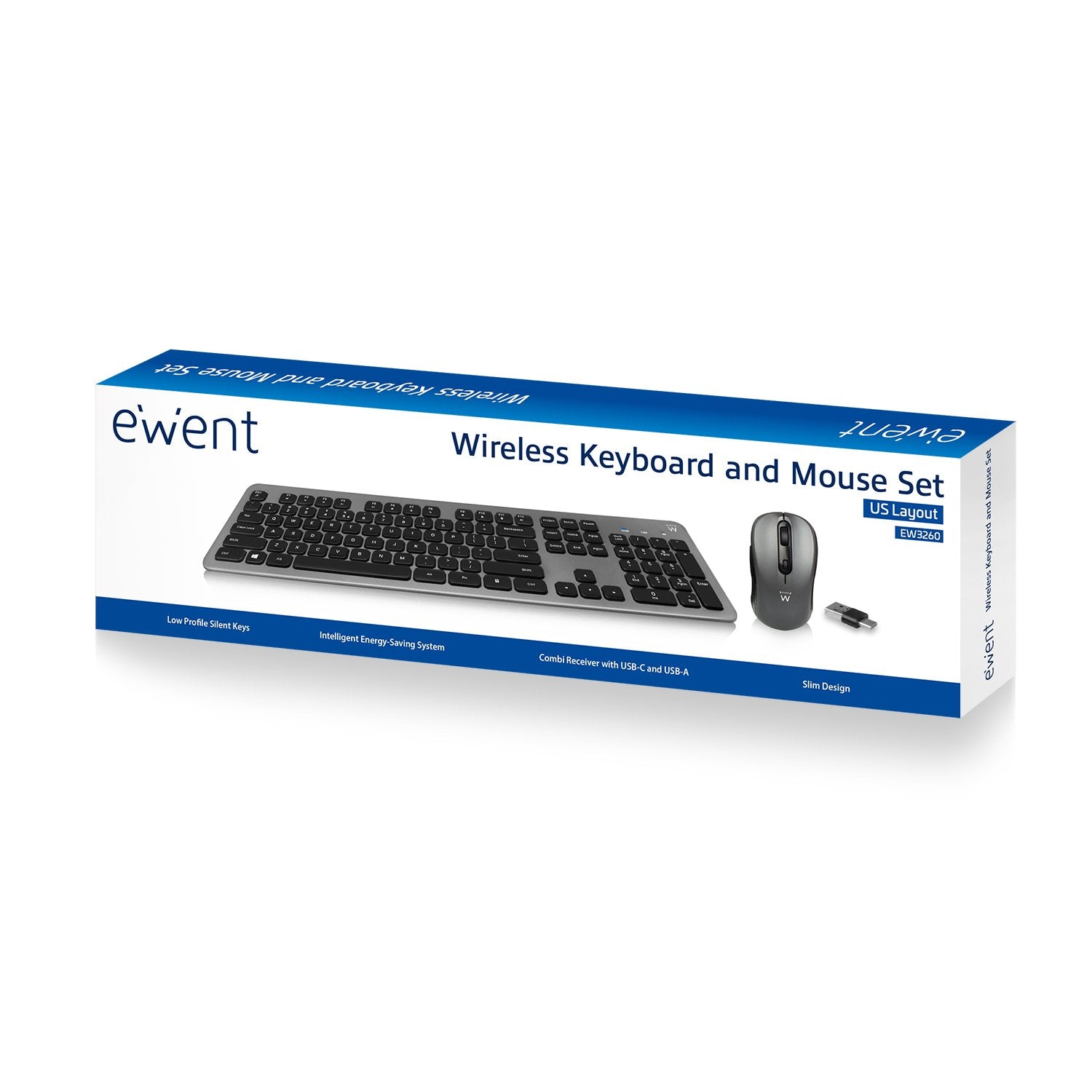 Teclado Español + Ratón Ewent Ew3272 Rf Inalámbrico Qwerty Negro