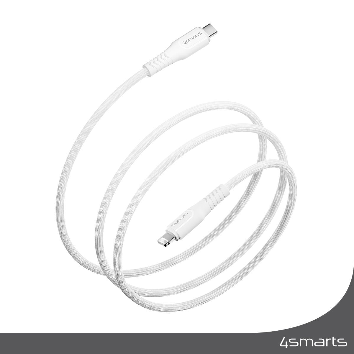 EAN 4252011905928 - 4smarts 465592 cable de conector Lightning 1,5 m Plata, Blanco imagen 5