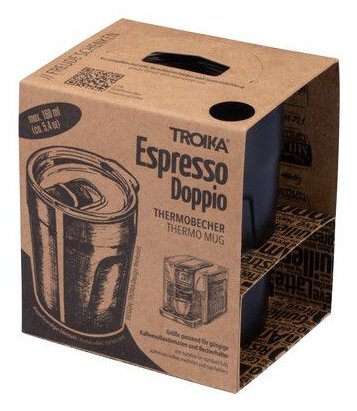 EAN 4024023037238 - TROIKA ESPRESSO DOPPIO 160 ml Negro Acero inoxidable imagen 4