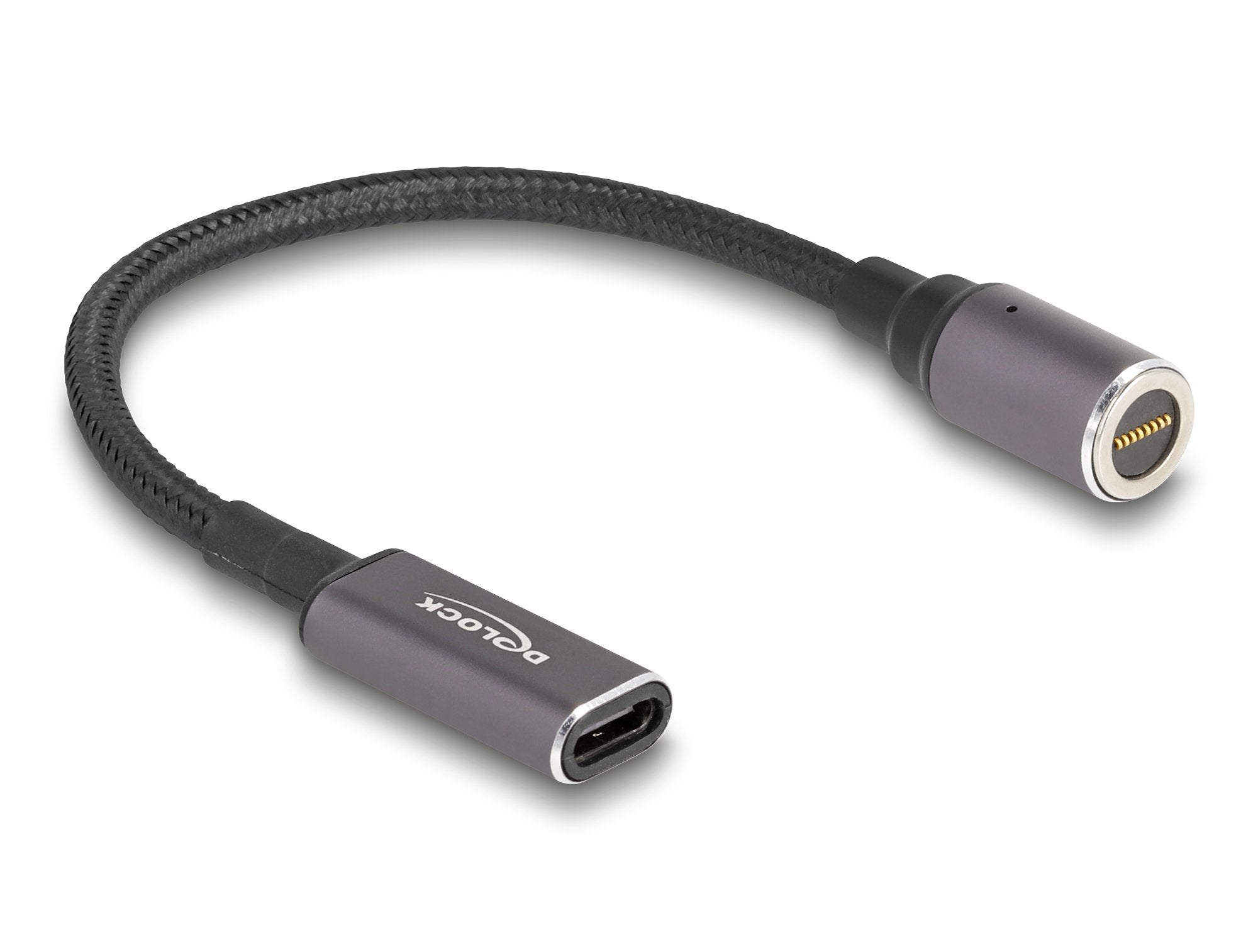 Delock 80781 Cable De Carga Para Portátil Usb Type-C Hembra A Conector Magnético De 8 Pines, 15 Cm.