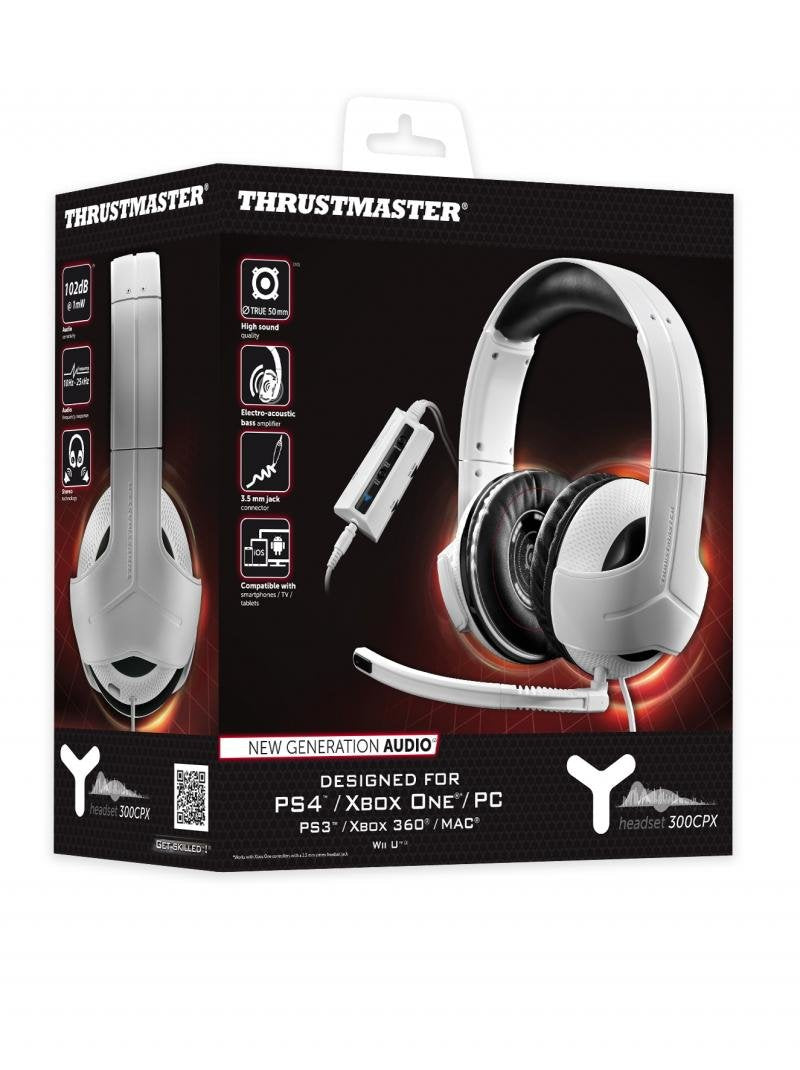 Thrustmaster Y-300cpx Binaurale Diadema Color Blanco Thrustmaster Y-300cpx, Pc/Juegos, Binaurale, Diadema, Color Blanco, Balanced, In-Line Control
