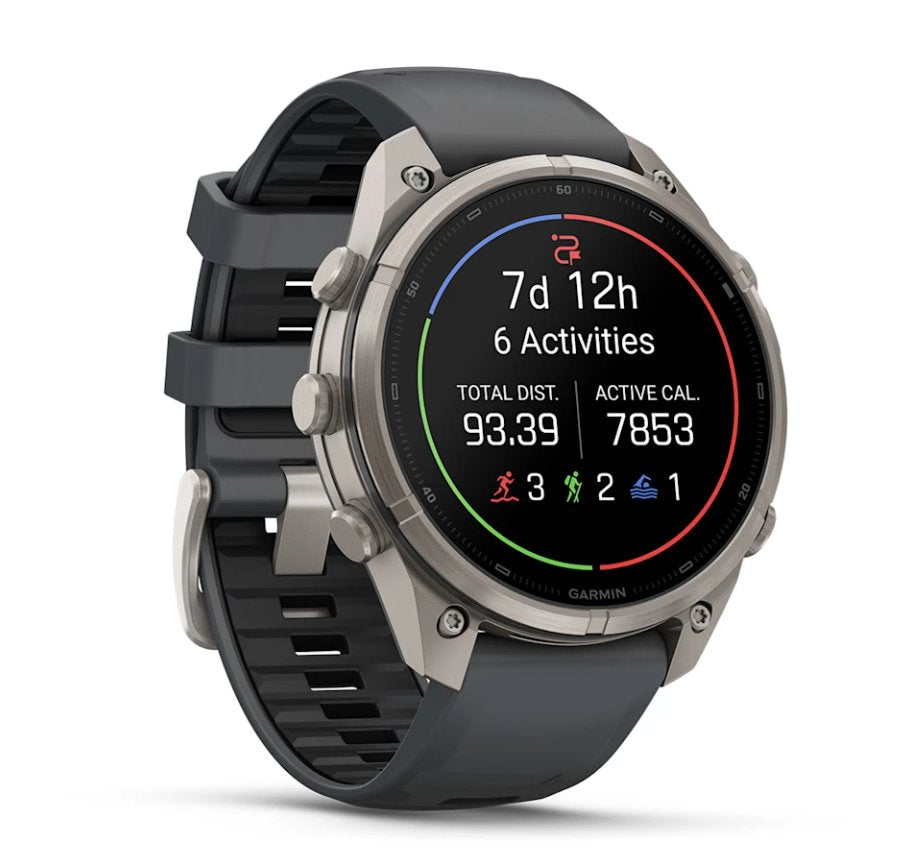 Garmin Fenix 9 Pro Inreach Lte 47mm Titanio Con Correa De Silicona En Gris