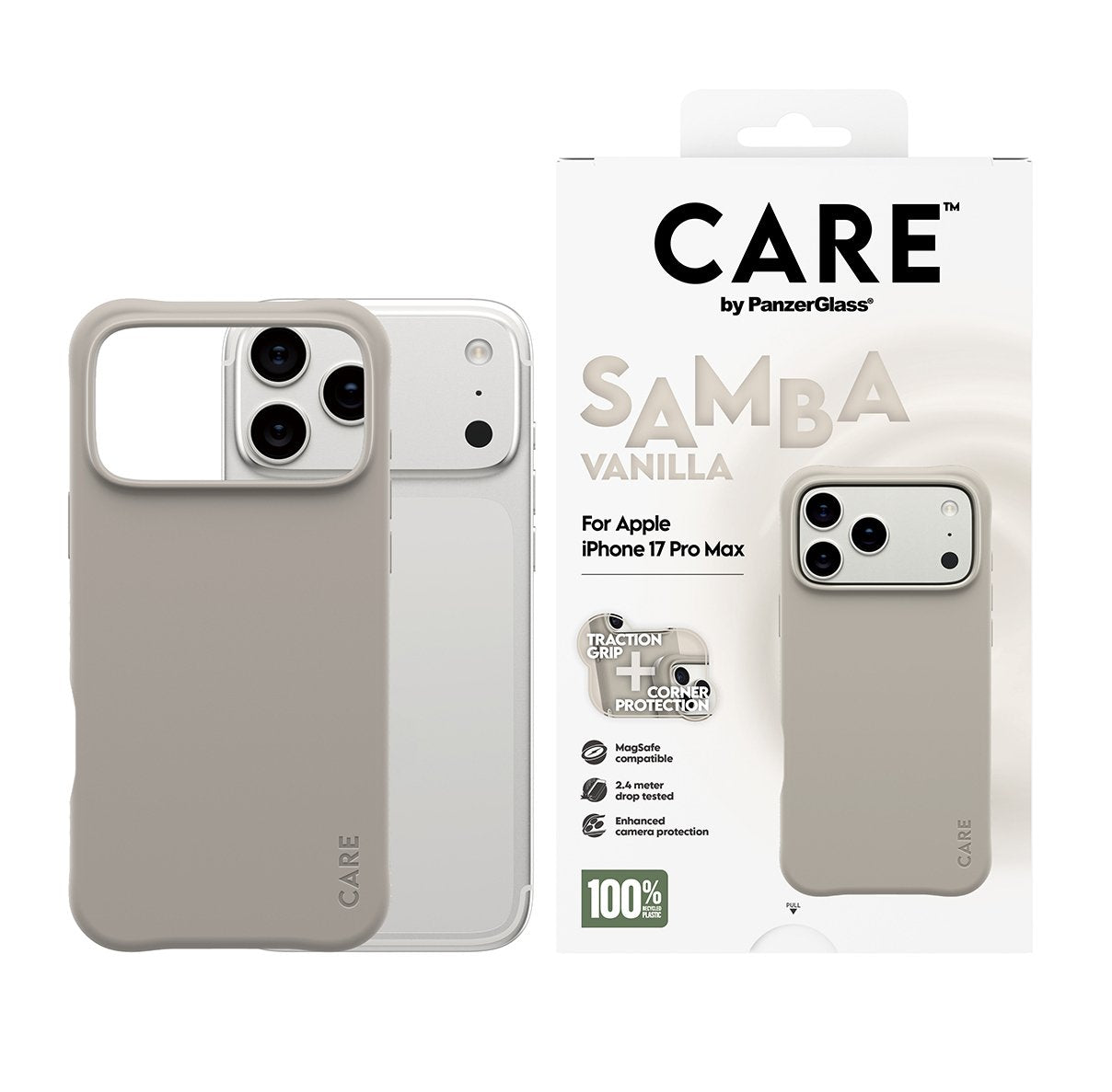 EAN 5715685027185 - PanzerGlass CARE™ by ® Samba Case Vanilla w. MagSafe iPhone 17 Pro Max funda para teléfono móvil Beige imagen 2