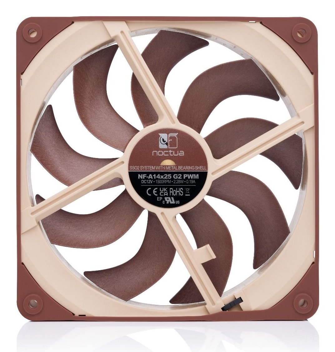 EAN 9010018100617 - Noctua NF-A14X25 G2 PWM sistema de refrigeración para ordenador Carcasa del ordenador Ventilador 14 cm Be imagen 4