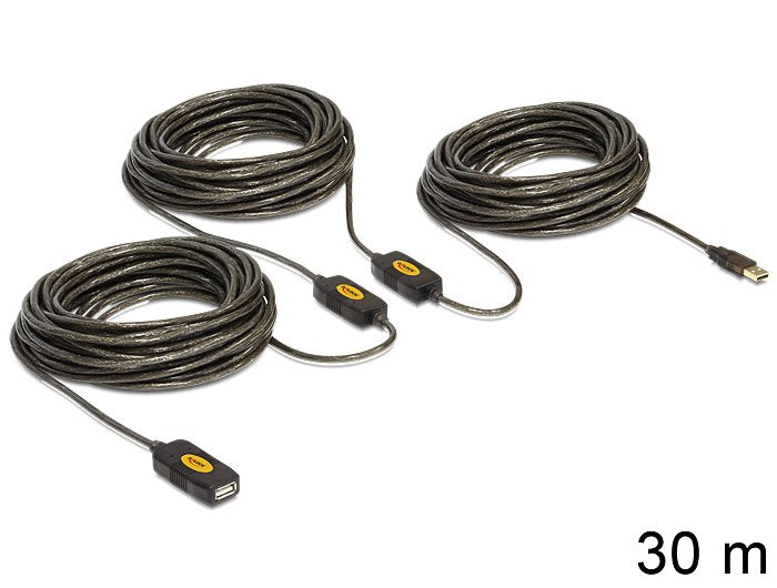 EAN 4043619834532 - DeLOCK 30m, USB2.0 - USB2.0 cable USB USB A Negro imagen 1