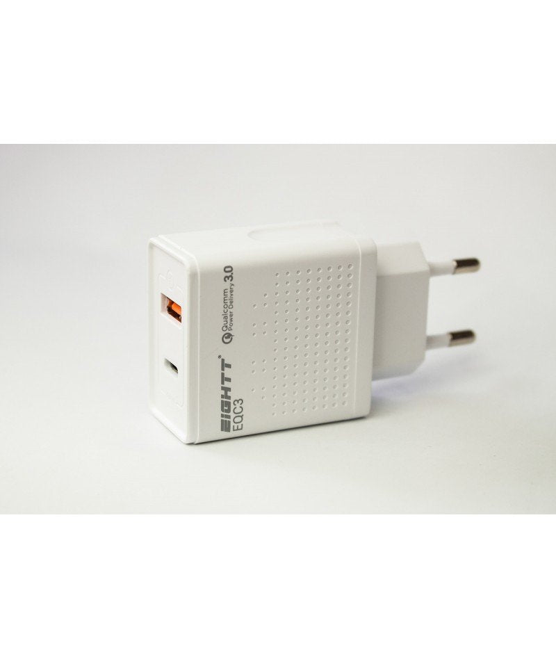 EAN 8425402168660 - Eightt EQC3 cargador de dispositivo móvil Universal Blanco Corriente alterna Carga rápida Interior imagen 3