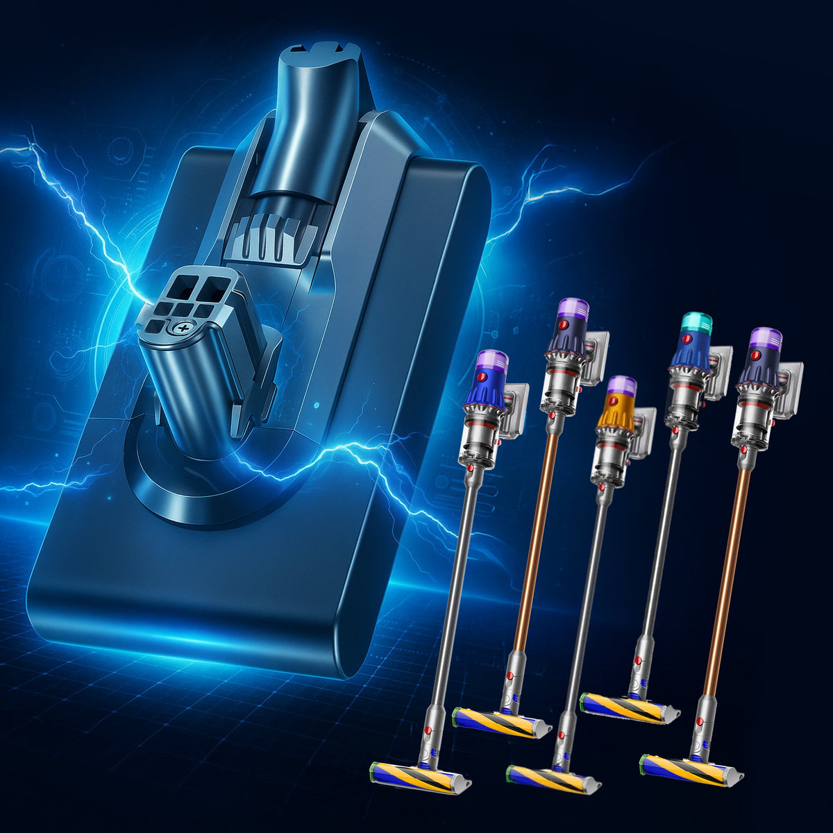 EAN 5907207223001 - Extralink BATERIA DYSON, V12 25.2V 2500MAH Batería Aspiradora sin cables imagen 10