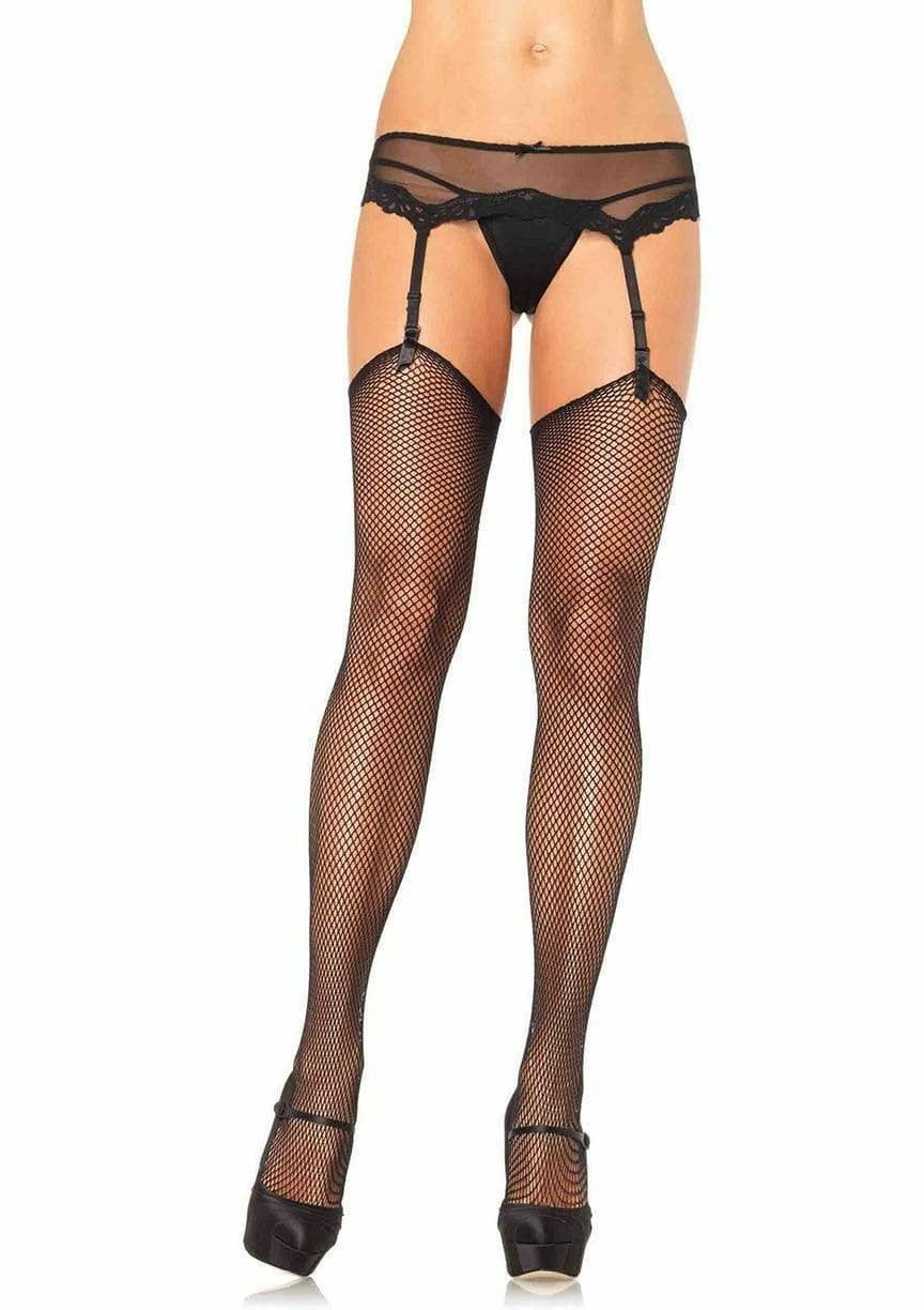 Leg Avenue - Medias De Red Sin Silicona Autoadherente Superior