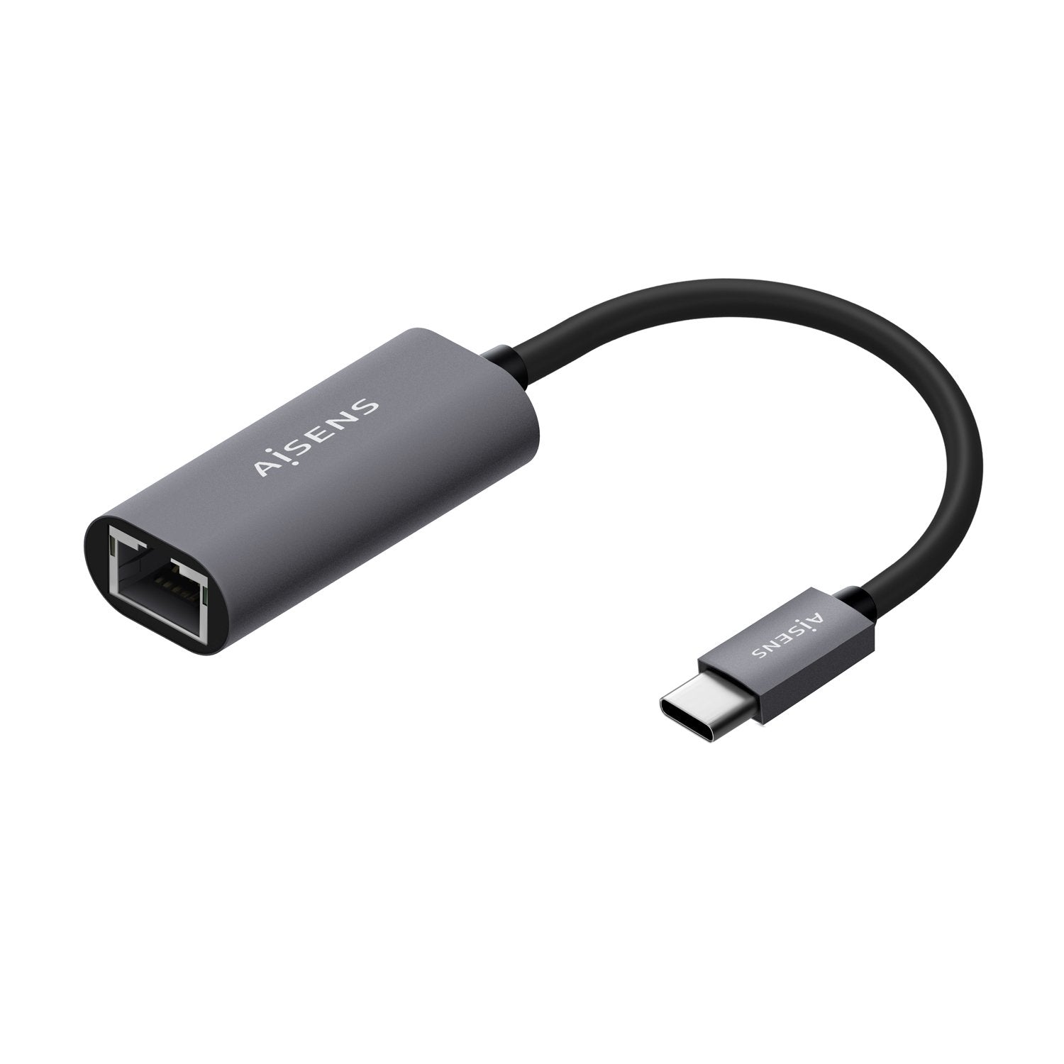 Aisens Conversor Usb3.1 Gen1 Usb-C A Ethernet Gigabit 10/100/1000 Mbps - 15cm - Gris