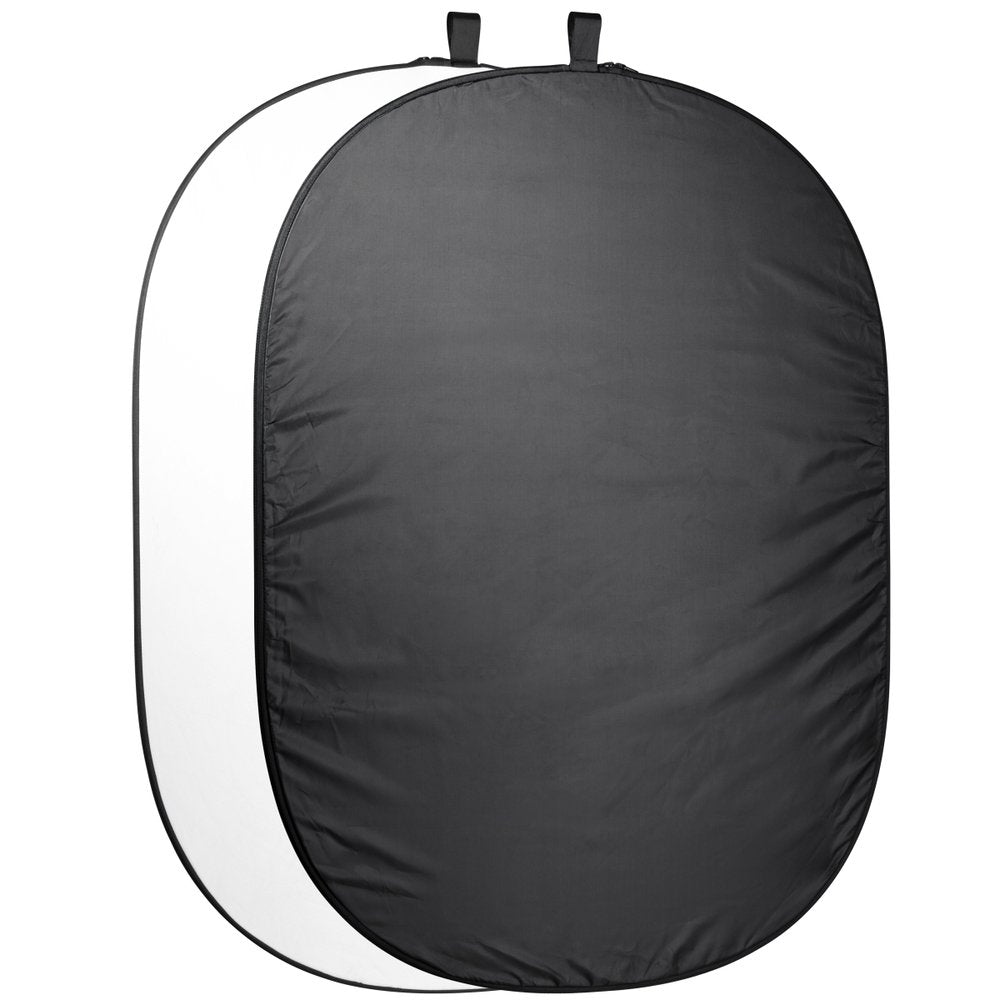 Walimex 20755 Fondo Para Fotografía Algodón, Metal Monocromo Negro, Blanco
