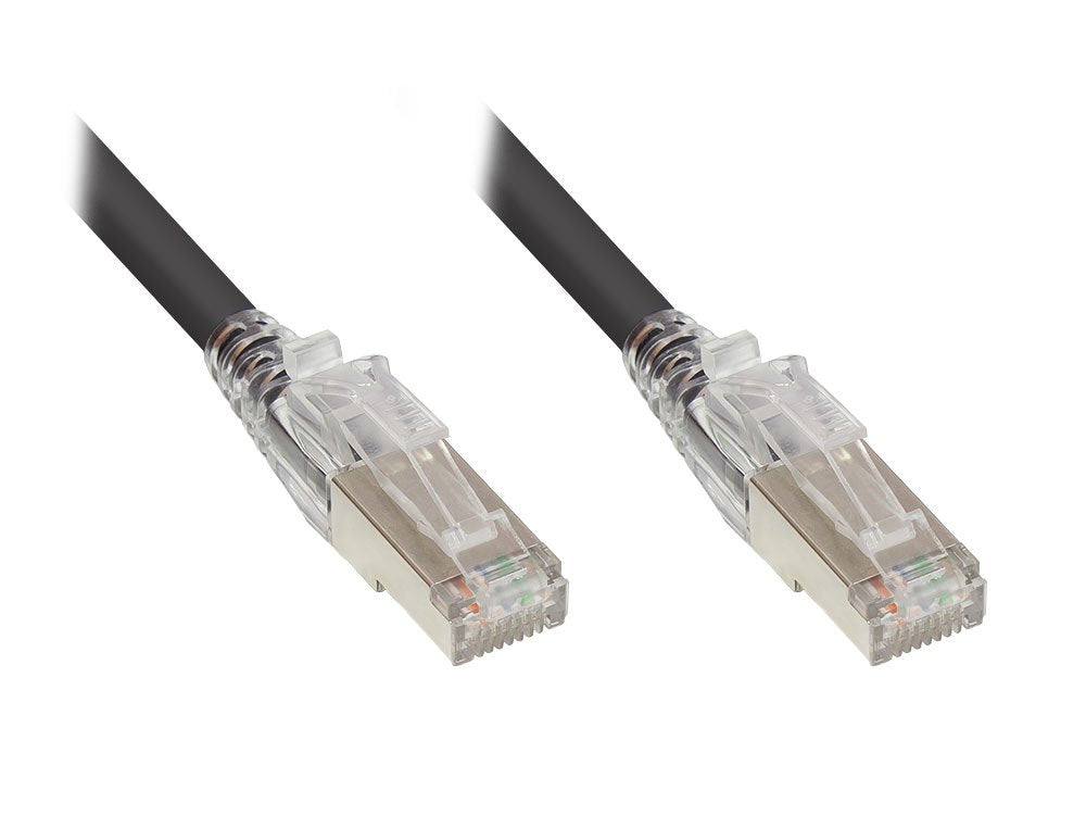 Rns® Cable De Red Mit Rastnasenschutz Und Verriegelung, Cat. 6a, S Ftp, Pimf, Halogenfrei (Lszh), 500mhz, Schwarz, 2m, Good Connections®