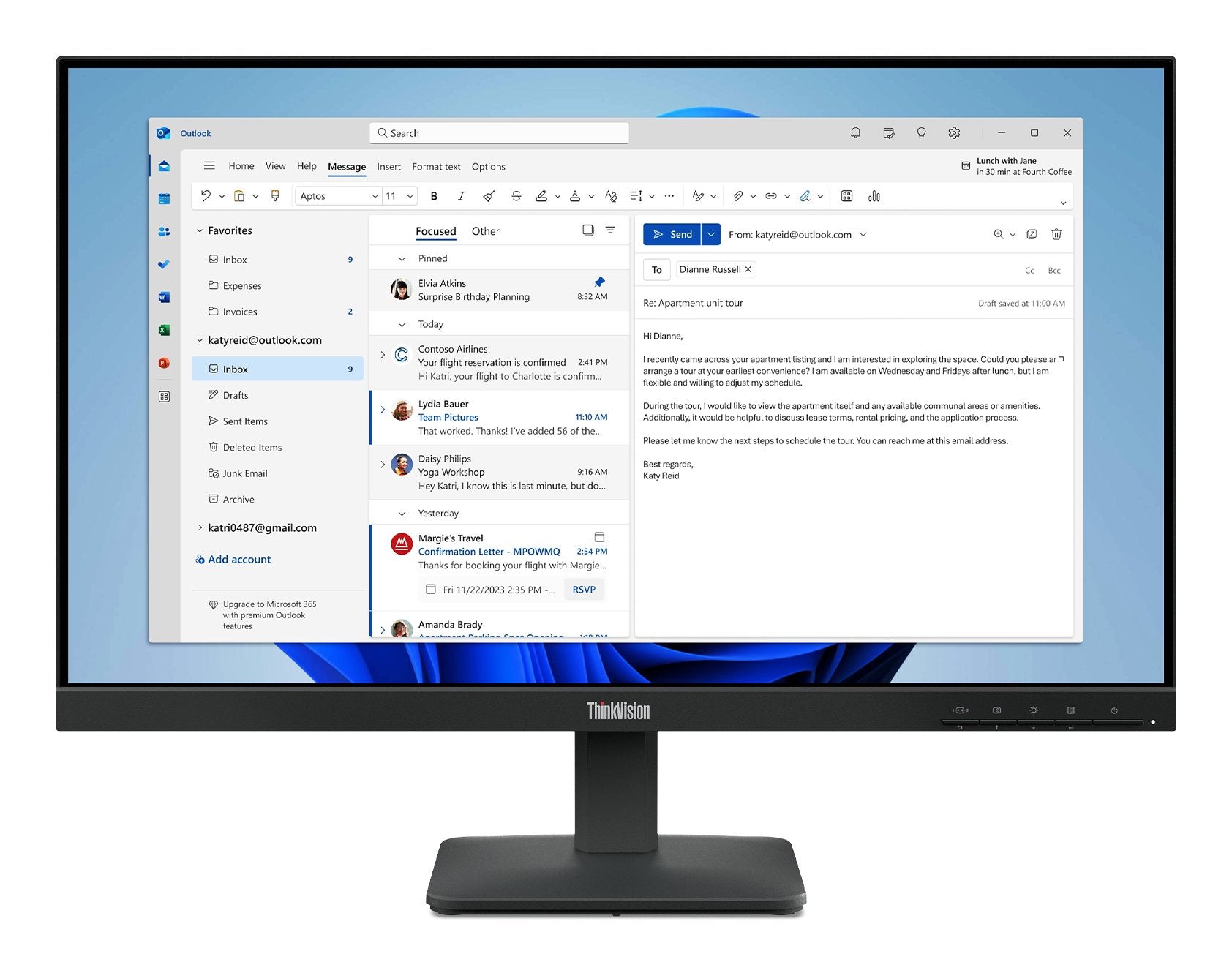 EAN 0198156628701 - Lenovo ThinkVision S24-4e pantalla para PC 60,5 cm (23.8") 1920 x 1080 Pixeles Full HD LED Negro imagen 2