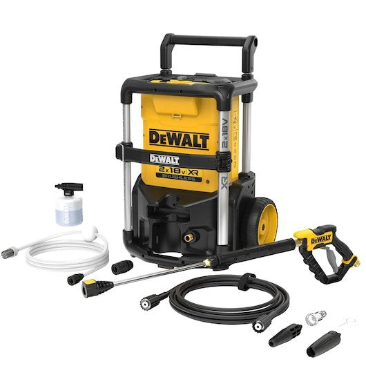 Hidrolimpiadora De Alta Presión Inalámbrica Dewalt Dcmpw1600n-Xj Negra/Amarilla, Versión Básica, 2x 18v, Sin Batería Ni Cargador Dcmpw1600n-Xj