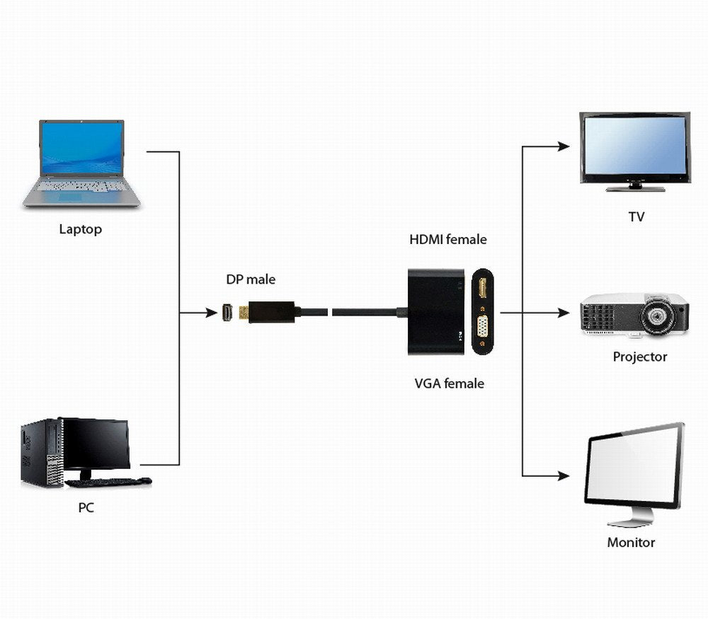 EAN 8716309124355 - Gembird A-DPM-HDMIFVGAF-01 cable DisplayPort 0,1 m Negro imagen 2