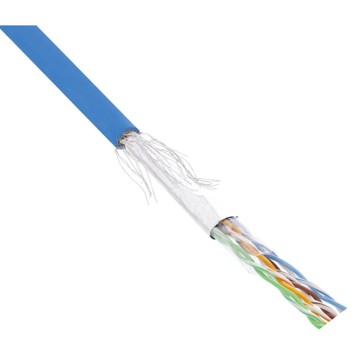 Cable De Red Inline Sf/Utp Cat.5e Awg26 Cca Pvc Azul 100m