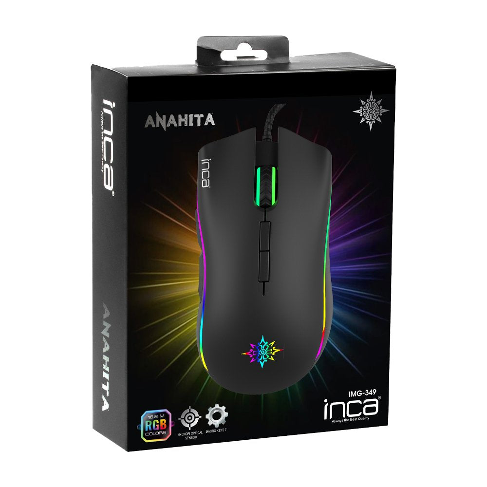 Ratón Gaming Inca Anahita Rgb Macro Keys Professional