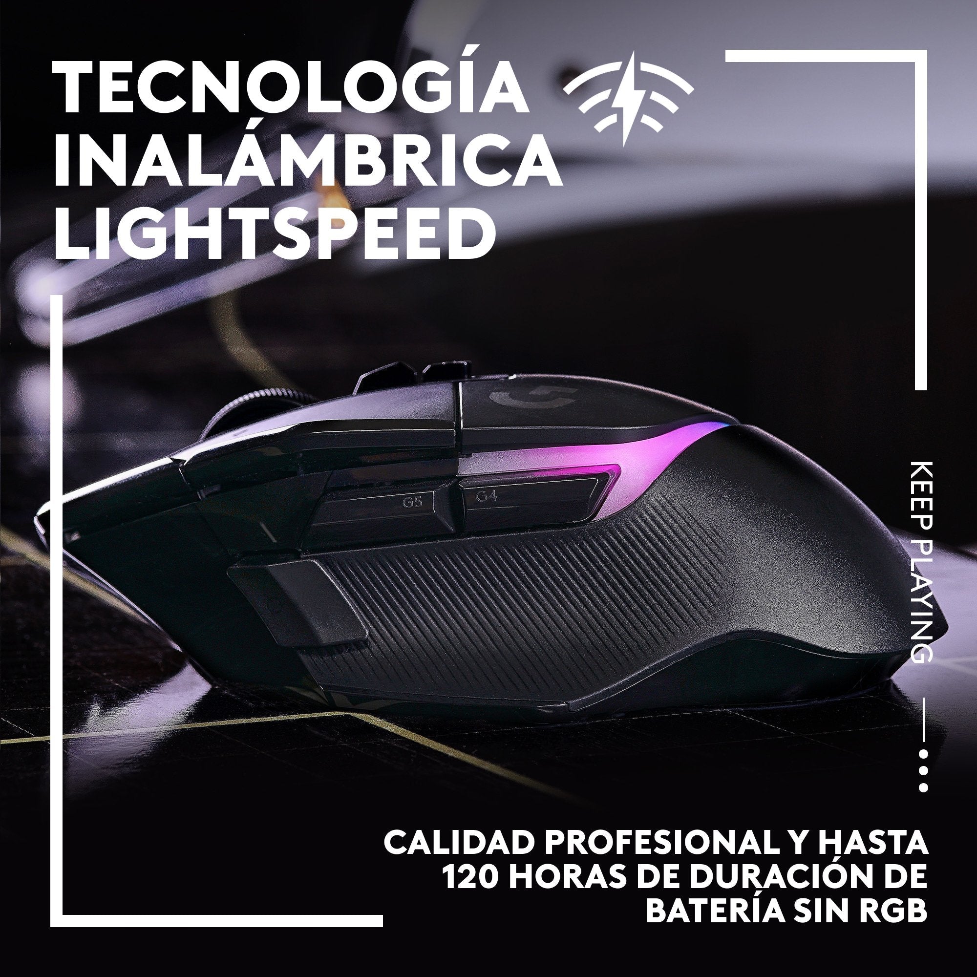 EAN 5099206096349 - Logitech G 910-006163 ratón Juego mano derecha RF inalámbrico Óptico 25600 DPI imagen 10