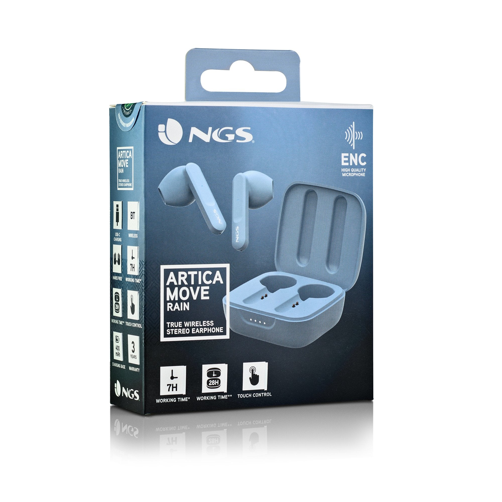EAN 8435430623529 - NGS ARTICA MOVE Auriculares Inalámbrico Dentro de oído Llamadas/Música Bluetooth Azul claro imagen 8