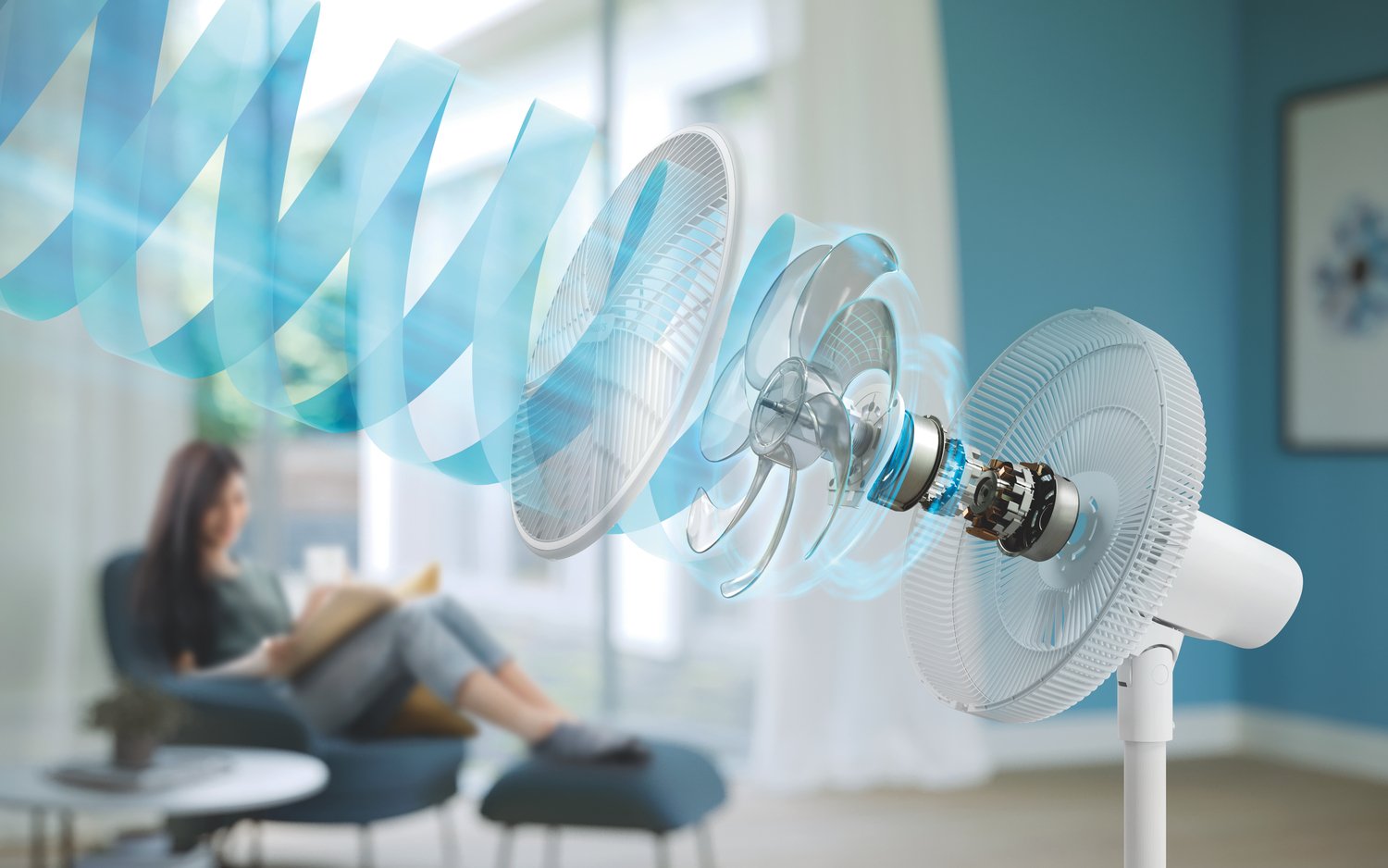 Ventilador Philips Cx2550 00 2000 Series Stand Fan, White