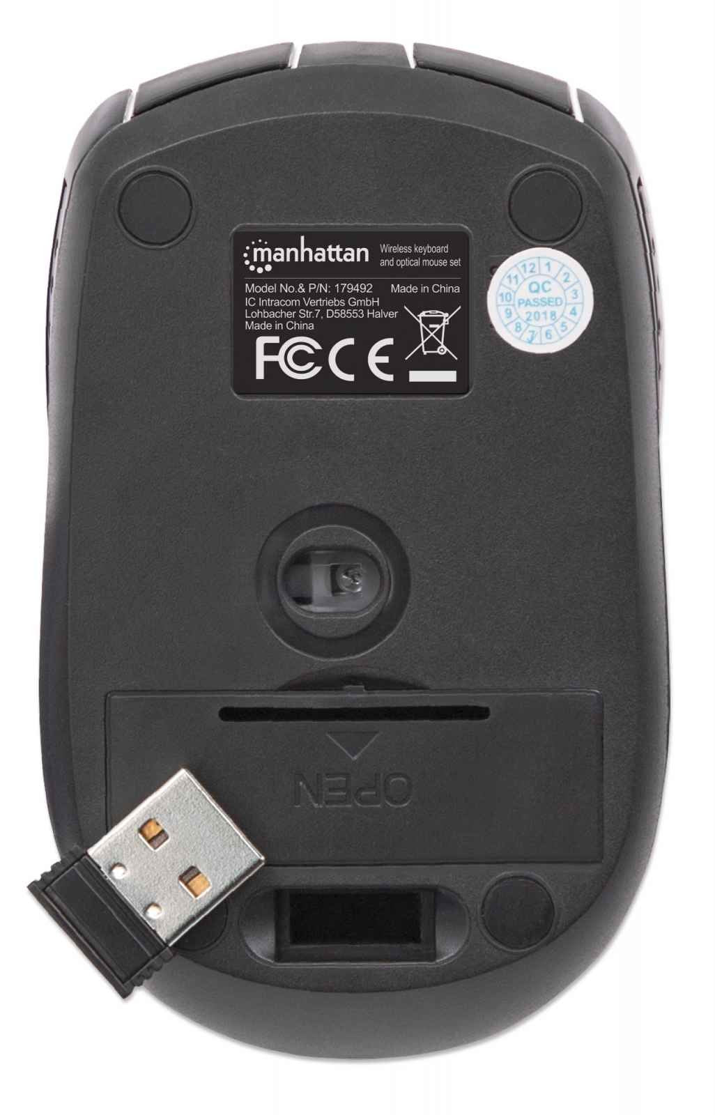 EAN 0766623179492 - Manhattan 179492 teclado Ratón incluido Oficina RF inalámbrico Alemán Negro imagen 4