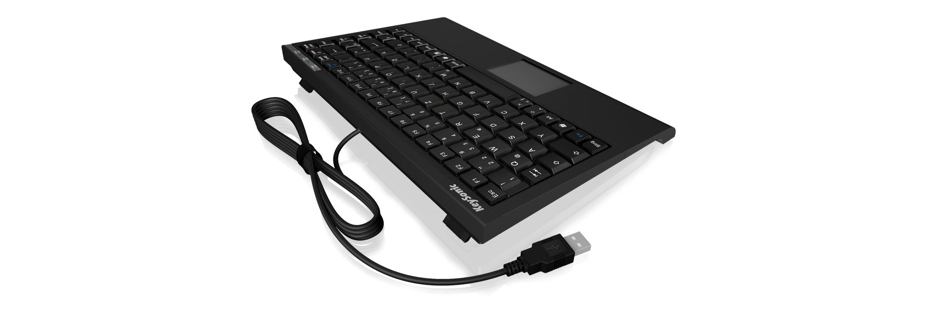 Mini Teclado Keysonic Ack-540u + Usb, Negro, Smarttouchpad, Alemán, Softskin